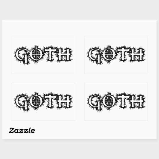 Sticker Rectangulaire Goth (Feuille)