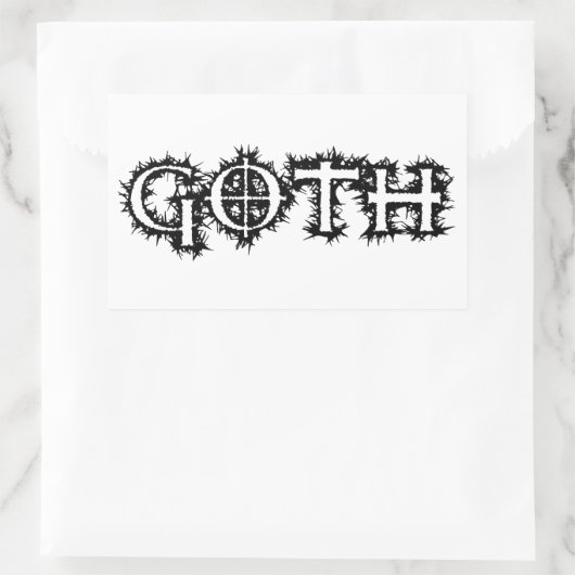 Sticker Rectangulaire Goth (Sac)