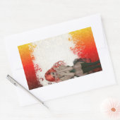 Sticker Rectangulaire Gothique à tête rouge (Enveloppe)