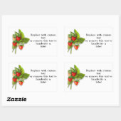 Sticker Rectangulaire Goût d'été, fraises fraîches (Feuille)
