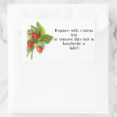 Sticker Rectangulaire Goût d'été, fraises fraîches (Sac)