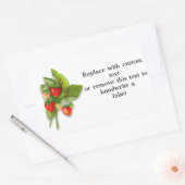 Sticker Rectangulaire Goût d'été, fraises fraîches (Enveloppe)