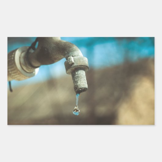 Sticker Rectangulaire Goutte d'eau (Devant)