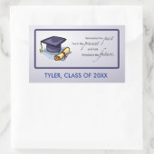 Sticker Rectangulaire Graduation congratulations Remember the Past (Sac)