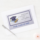 Sticker Rectangulaire Graduation congratulations Remember the Past (Enveloppe)