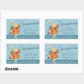 Sticker Rectangulaire Graduation White Rabbit souffle trompette CC1138 (Feuille)