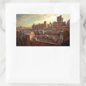 Sticker Rectangulaire Graffiti chinois sur le toit (Sac)