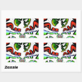 Sticker Rectangulaire Graffiti coloré Hakuna Matata (Feuille)