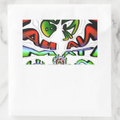 Sticker Rectangulaire Graffiti coloré Hakuna Matata (Sac)