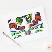 Sticker Rectangulaire Graffiti coloré Hakuna Matata (Enveloppe)