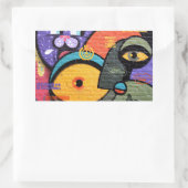 Sticker Rectangulaire Graffiti d'Amsterdam (Sac)