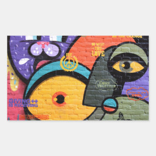Sticker Rectangulaire Graffiti d'Amsterdam