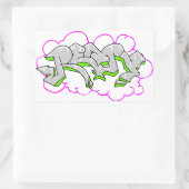 Sticker Rectangulaire Graffiti de nom de rémy (Sac)