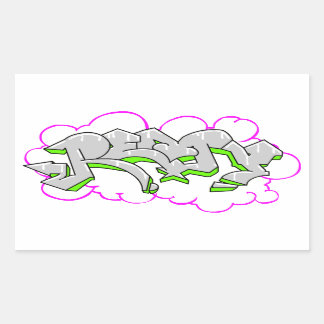 Sticker Rectangulaire Graffiti de nom de rémy