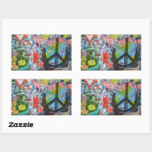 Sticker Rectangulaire Graffiti de Prague (Feuille)