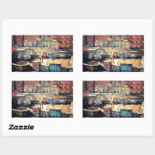 Sticker Rectangulaire Graffiti sur le toit à Chinatown (Feuille)