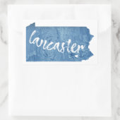 Sticker Rectangulaire Grain de bois Lancaster Pennsylvania (Sac)