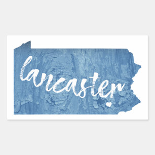 Sticker Rectangulaire Grain de bois Lancaster Pennsylvania