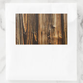 Sticker Rectangulaire Grain riche en bois foncé (Sac)