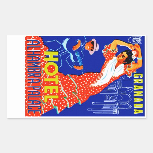 Sticker Rectangulaire Granada Hotel Alhambra Palace (Devant)