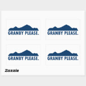 Sticker Rectangulaire Granby Colorado S'Il Vous Plaît (Feuille)