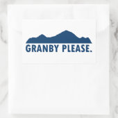 Sticker Rectangulaire Granby Colorado S'Il Vous Plaît (Sac)