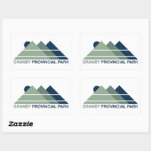 Sticker Rectangulaire Granby Provincial Park Mountain Sun (Feuille)