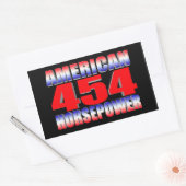 Sticker Rectangulaire grand bloc chevy 454 (Enveloppe)