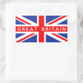 Sticker Rectangulaire grand-bretagne symbole du drapeau nom (Sac)