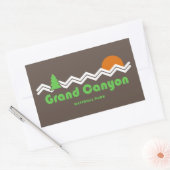 Sticker Rectangulaire Grand Canyon National Park Retro (Enveloppe)