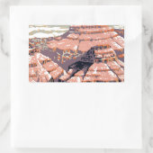 Sticker Rectangulaire Grand Canyon Western Graphic Art American (Sac)