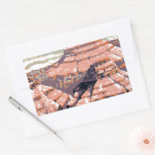 Sticker Rectangulaire Grand Canyon Western Graphic Art American (Enveloppe)