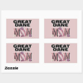 Sticker Rectangulaire Grand Dane MOM (Feuille)