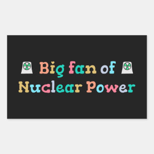 Sticker Rectangulaire Grand fan de l'énergie nucléaire