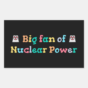 Sticker Rectangulaire Grand fan de l'énergie nucléaire