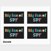 Sticker Rectangulaire Grand fan de SPF (Feuille)