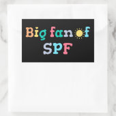 Sticker Rectangulaire Grand fan de SPF (Sac)