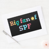 Sticker Rectangulaire Grand fan de SPF (Enveloppe)