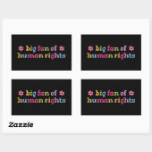 Sticker Rectangulaire Grand fan des droits de l'homme (Feuille)