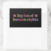 Sticker Rectangulaire Grand fan des droits de l'homme (Sac)