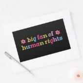 Sticker Rectangulaire Grand fan des droits de l'homme (Enveloppe)