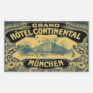 Sticker Rectangulaire Grand Hotel Continental Munchen