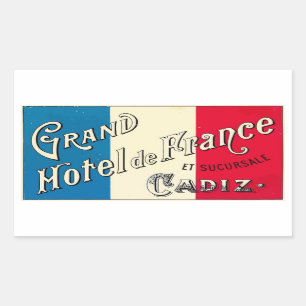 Sticker Rectangulaire Grand Hotel de France (Cadiz)