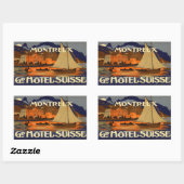 Sticker Rectangulaire Grand Hôtel Suisse Montreux (Feuille)
