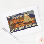 Sticker Rectangulaire Grand Hôtel Suisse Montreux (Enveloppe)