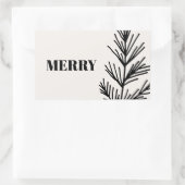 Sticker Rectangulaire Grand Joyeux & Feuilles (Sac)