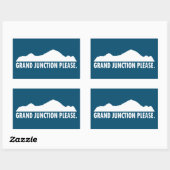 Sticker Rectangulaire Grand Junction Colorado S'Il Vous Plaît (Feuille)