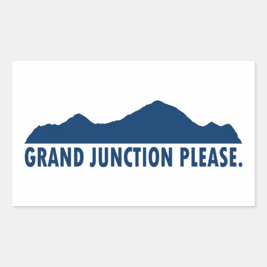 Sticker Rectangulaire Grand Junction Colorado S'Il Vous Plaît (Devant)