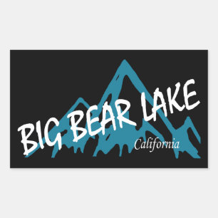 Sticker Rectangulaire Grand lac Bear Californie Montagnes