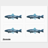 Sticker Rectangulaire Grand Lac Colorado Poisson (Feuille)